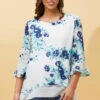 RUMI DOUBLE LAYER FLORAL TUNIC TOP