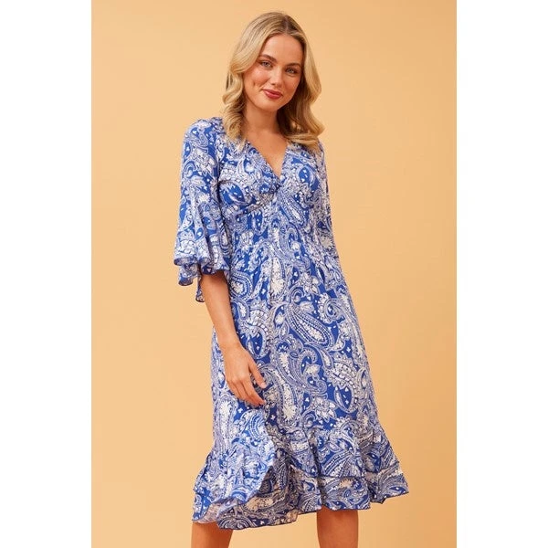 JOLIE PAISLEY PRINT DRESS 8 JOLIE PAISLEY PRINT DRESS - Image 8