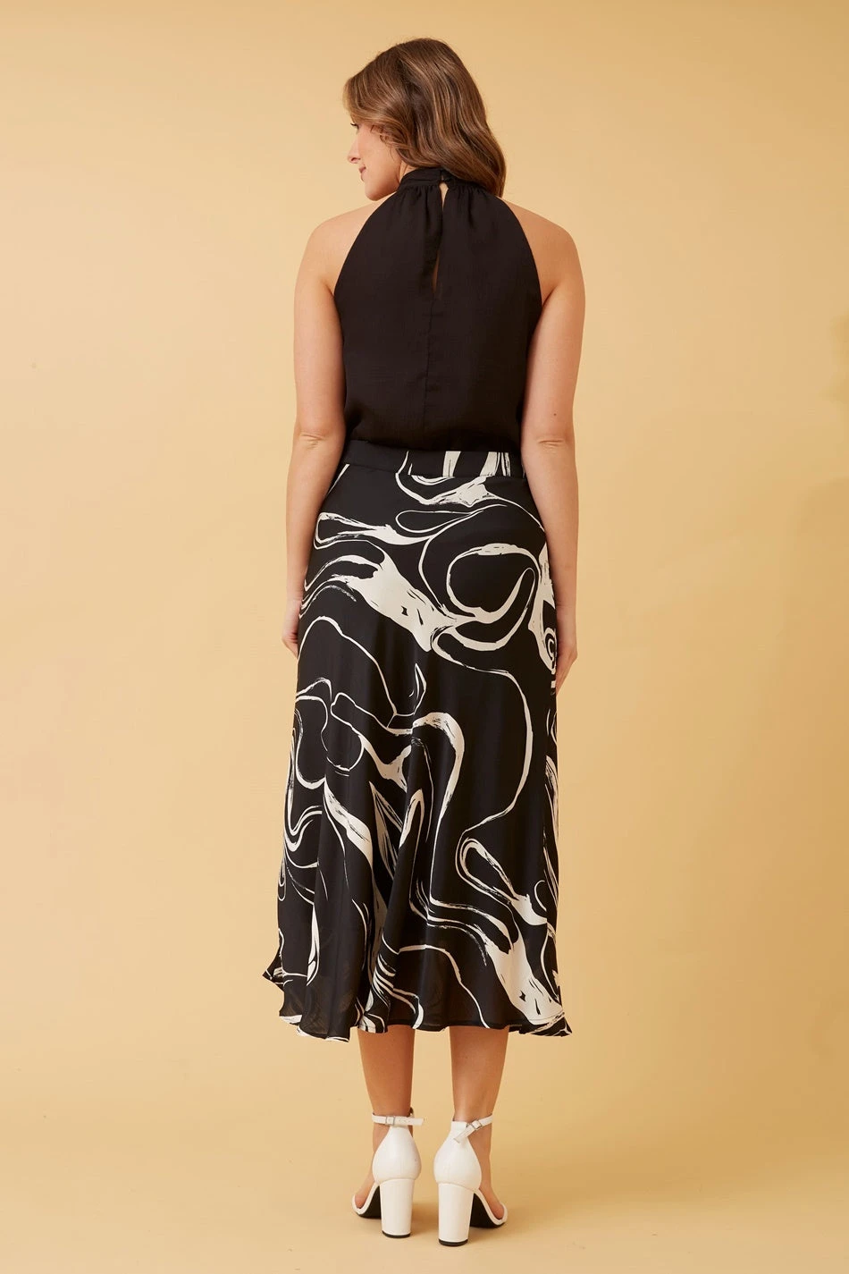 CYRUS ABSTRACT PRINT MIDI SKIRT 6 CYRUS ABSTRACT PRINT MIDI SKIRT - Image 6