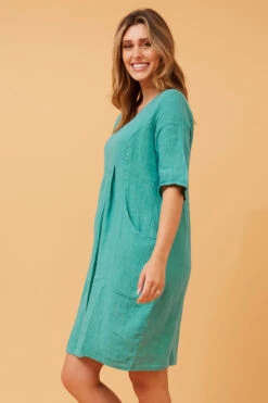 PISA SOLID LINEN DRESS -Female Clothing Store 696cff964db64925c255d1d391a6eef0