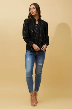 GEMINI FOIL PRINT SHIRT 23 GEMINI FOIL PRINT SHIRT -Female Clothing Store 6a4c85baa9ba55e50615e74dffc5216e