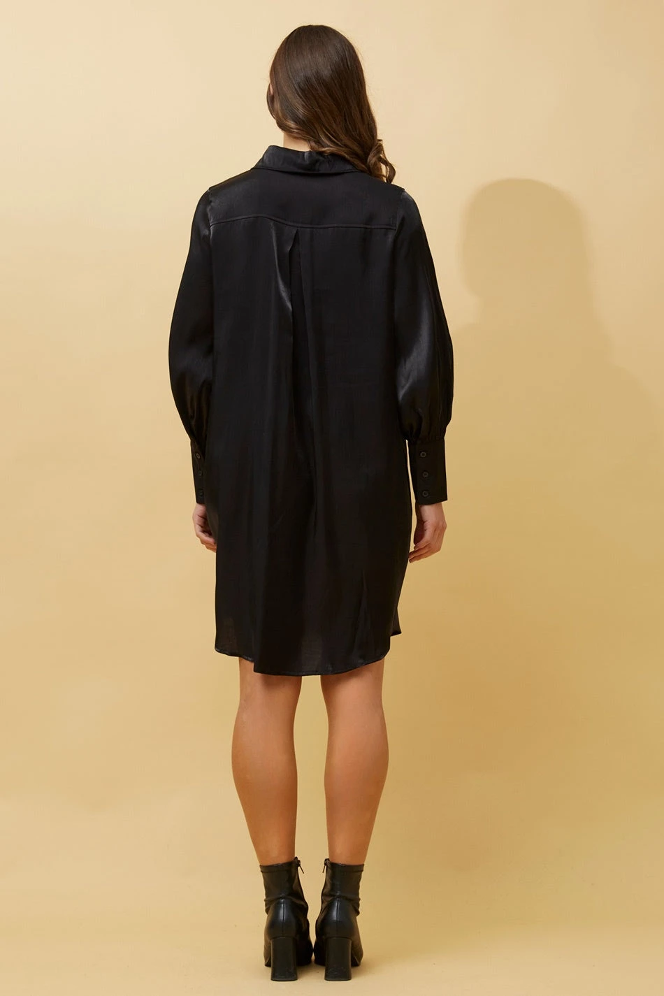 GERTIE SATIN SHIRT MIDI DRESS 7 GERTIE SATIN SHIRT MIDI DRESS - Image 7