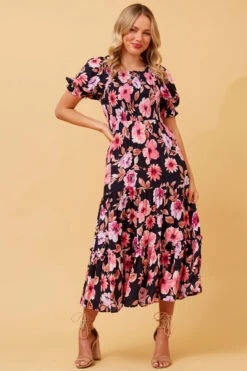 MAUDE FLORAL MIDI DRESS -Female Clothing Store 6c2585a4bd0853662f2ff0c71af80d24