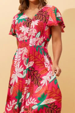 Stella FLORIDA LEAF PRINT MIDI DRESS -Female Clothing Store 6c5fad22ac628cecf33585ce5105e252