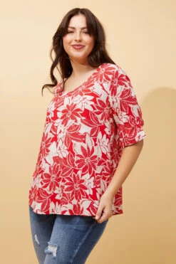 KENDRA BUTTON DETAIL FLORAL TOP 20 KENDRA BUTTON DETAIL FLORAL TOP -Female Clothing Store 6c700d3a342b006b1805bb33b9f7ac97