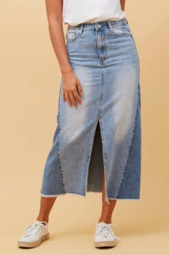 LIZBETH DENIM MIDI SKIRT -Female Clothing Store 6c8431ad3ff83e56d3d2b385cddd0dd9