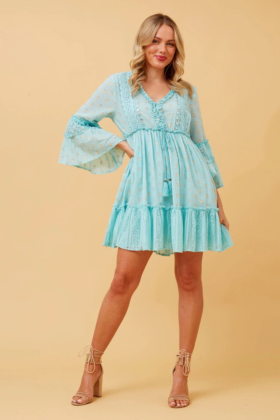JAMELIA TIERED SHORT DRESS 2 JAMELIA TIERED SHORT DRESS - Image 2