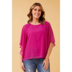 LEILANI SPLIT SLEEVE TOP -Female Clothing Store 6d3364ca06c7d6d8144f0ae03322dae4