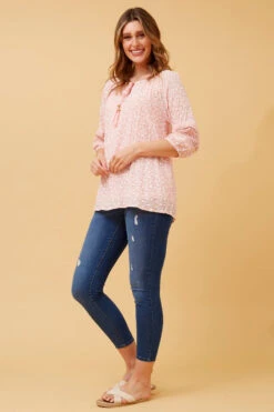 ANDREA FLORAL PEASANT TOP -Female Clothing Store 6e553ec0d5fa8af237a6bb6aa1681e86