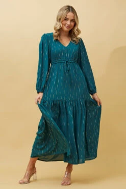 CRYSTELLE GOLD FOIL PRINT MAXI DRESS -Female Clothing Store 70ea48fd763fe1b0b28d64ebc06a3e26