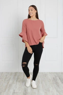 FLUTE SLEEVES BLOUSE -Female Clothing Store 71c5e5cdc39a40f1452cdd35091465d5