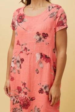 MESSINA FLORAL LINEN SHORT DRESS -Female Clothing Store 7396a03e42dc27f253ea17498c327df2