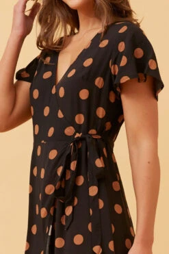 RAMISA POLKA DOT WRAP DRESS -Female Clothing Store 744543e4341ec6c7f657f9fe045cceb3