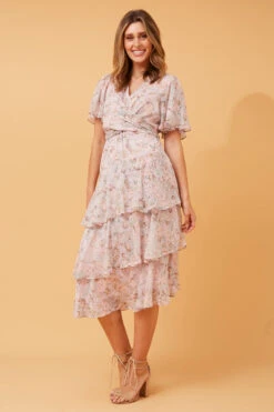 WINDSOR FLORAL RUFFLE LAYERED DRESS -Female Clothing Store 748905d54fa59b74729f96f1d5d20e7f