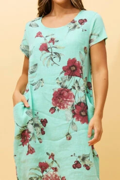 MESSINA FLORAL LINEN SHORT DRESS -Female Clothing Store 749afdf99dd806d0de0416a19380bab4