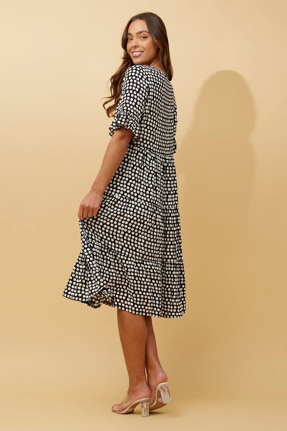 KENNA POLKA DOT MIDI DRESS 6 KENNA POLKA DOT MIDI DRESS - Image 6