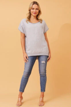 NERIDA LUREX LINEN TOP -Female Clothing Store 7717e756f5e38a5876795dbec782987c