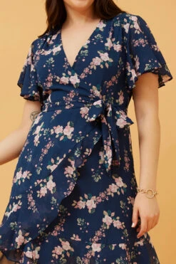 MILA FLORAL WRAP SHORT DRESS -Female Clothing Store 783d4a09e8b4441805829d299e2916d1