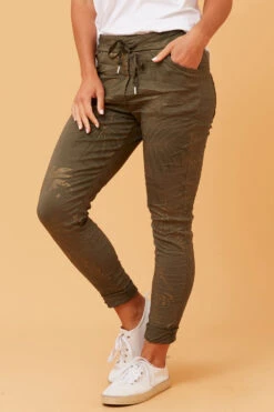 JANJA FOIL PRINT JOGGER PANTS -Female Clothing Store 78e3cc9354d48e0203af0c1299fc180c