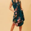AMY FLORAL ZIP FRONT DRESS