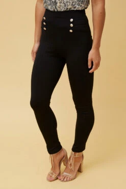 ARLIA BUTTON DETAIL PANTS -Female Clothing Store 79ac5884764de66dd2e81540d4443208