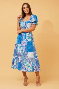 BRITTANY PATCHWORK FLORAL DRESS -Female Clothing Store 7a72e77257eb332a85b0c5c06fe1ab5d