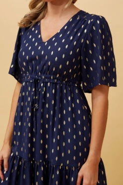 DIAMOND TEARDROP FOIL PRINT SHORT DRESS -Female Clothing Store 7b1a9c16dd71ce2826f5aa2665e91d9f