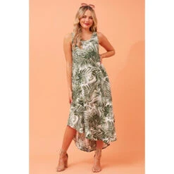 UMBRELLA LEAF PRINT MIDI DRESS 15 UMBRELLA LEAF PRINT MIDI DRESS -Female Clothing Store 7ce7fad0dd745fb12b470a5f5d545637