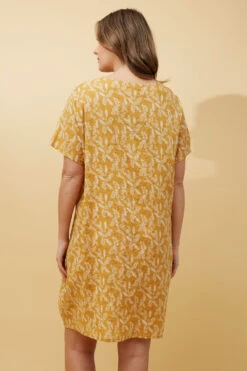 VINE LEAF PRINT SHIFT DRESS -Female Clothing Store 7eb92403e9b19e2891faadd0d2f4af94