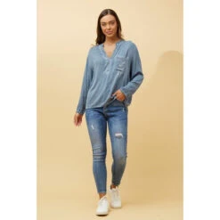 VELAR FOIL PRINT POCKET TOP -Female Clothing Store 7f217328f0629da48e7b05d8447ba477