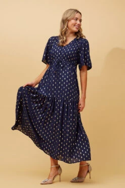 IVANA TEARDROP FOIL PRINT MAXI DRESS -Female Clothing Store 807d9ceb79046ba5c599b10892434a45