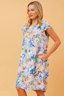 SISLEY FLORAL LINEN SHIFT DRESS 18 SISLEY FLORAL LINEN SHIFT DRESS -Female Clothing Store 8109c7b66b86833b4e353226d06a14f5