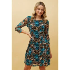 CAMILA FLORAL LEOPARD LACE SHORT DRESS -Female Clothing Store 8151bc01662942293ca5e6afa7397a6c
