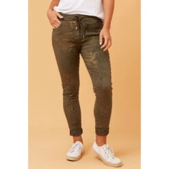 JANJA FOIL PRINT JOGGER PANTS -Female Clothing Store 827eaf58bf8960b7d8f92944bdc950ec