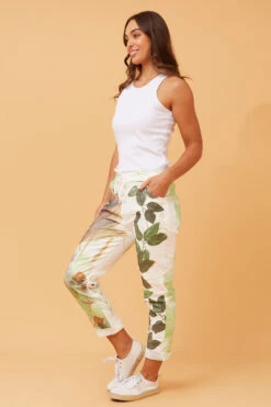 JANJA LEAF PRINT JOGGER PANTS 12 JANJA LEAF PRINT JOGGER PANTS -Female Clothing Store 83c047d7c99975969a44a1e80b97b46f