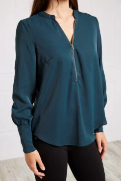 Stella LONG SLEEVE ZIP FRONT TOP -Female Clothing Store 83d2e2648b7267f3c0479eb0392f1882