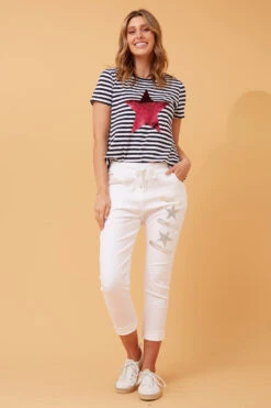 JANJA SEQUIN STAR PRINT JOGGERS -Female Clothing Store 85bf4fe0450e1cec8fe63e7280863727