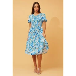 SIREN FLORAL MIDI DRESS -Female Clothing Store 85dc1990d36bcf138df96ec6e09b37f0