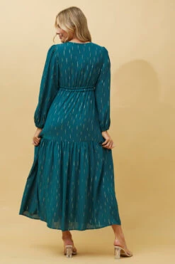 CRYSTELLE GOLD FOIL PRINT MAXI DRESS -Female Clothing Store 86b29c33bf1e641b7a92379f8c36bd90