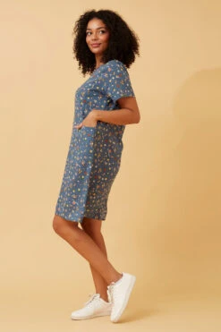 VINE DITSY FLORAL SHIFT DRESS -Female Clothing Store 87671733d8d650591334bc702b879e78