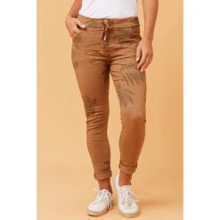 JANJA FOIL PRINT JOGGER PANTS -Female Clothing Store 87f64013082cca1a25bcacc15966b8ca