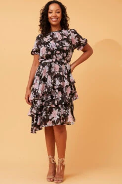 DAVINA FLORAL MIDI DRESS -Female Clothing Store 899e1d64db9e3c042020854410cedcea