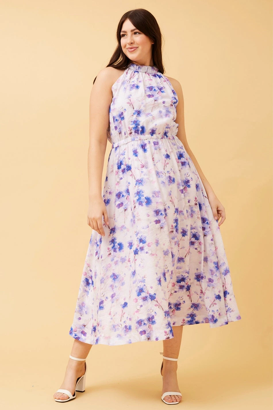 TALISIA HALTER NECK FLORAL DRESS 3 TALISIA HALTER NECK FLORAL DRESS - Image 3