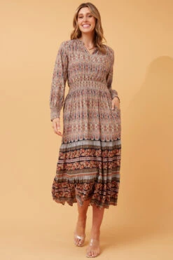 BOHO BORDER DETAIL MAXI DRESS -Female Clothing Store 8c31a6d7607ac034e2767ac036094af5