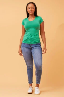 BASIC SHORT CAP SLEEVE TOP -Female Clothing Store 8cd98e0cf4f08581b119a818643281ad