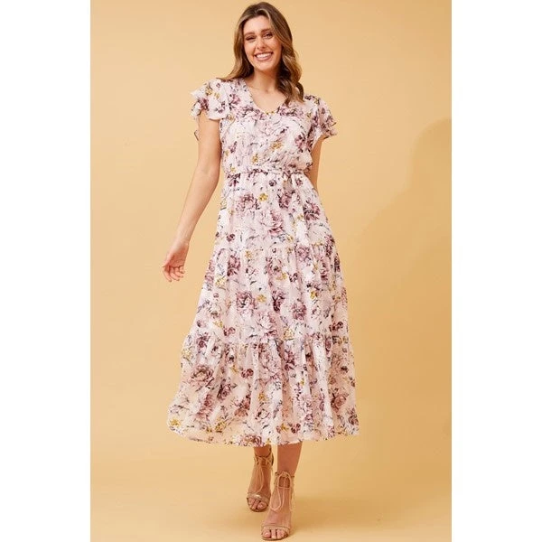 YASMIN FLORAL TIERED MAXI DRESS 7 YASMIN FLORAL TIERED MAXI DRESS - Image 7
