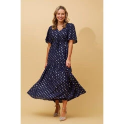 IVANA TEARDROP FOIL PRINT MAXI DRESS -Female Clothing Store 8fe1781f9c9e94f512d992f7e5ecdbcc