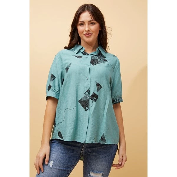 JACQUELINE ABSTRACT PRINT SHIRT - Image 8