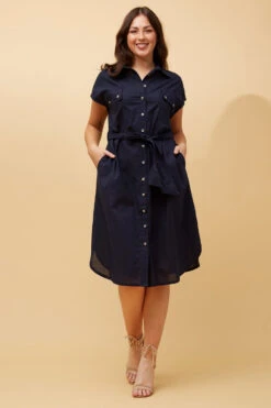 GEORGINA LINEN SHIRT DRESS -Female Clothing Store 920c53e7e4c3a5b1fd86b0cfb83c24b1