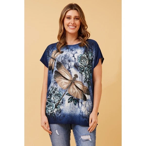 EXCELINA DRAGONFLY PRINT TOP 17 EXCELINA DRAGONFLY PRINT TOP - Image 17